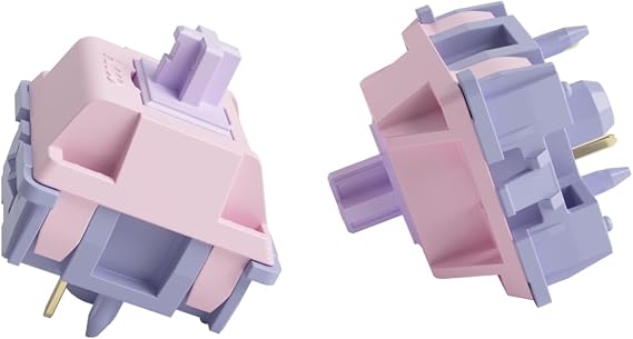 Akko V3 Fairy Linear Silent Keyboard Switch for Mechanical Gaming Keyboard, 5-Pin 50gf Quiet Pre-Lubed Switches with Standard MX Structure (45pcs)
