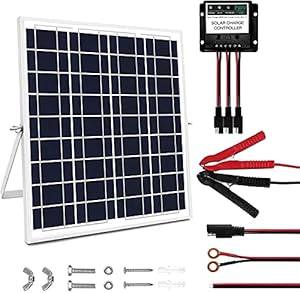 HISUNAGE 20W 12V Solarpanel-Batterie Erhaltungsladegerät