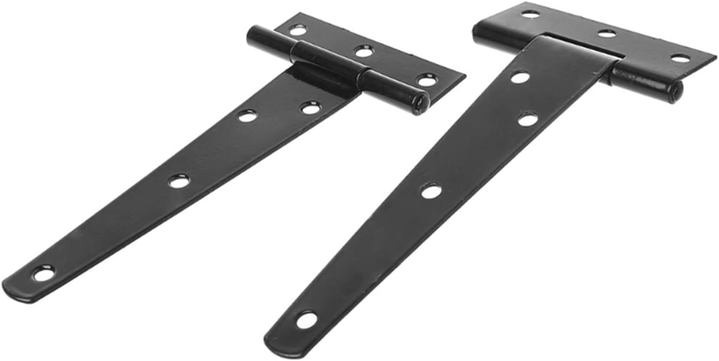 Hinges for Wood，Door Hinges， 10/12 Inch Heavy Duty Hinges 1pc Black T-Shaped Triangle Hinge Shed Wood Fence Door Hinge Hardware Hinges (Size : 10 Inch) (Size : 10 Inch)