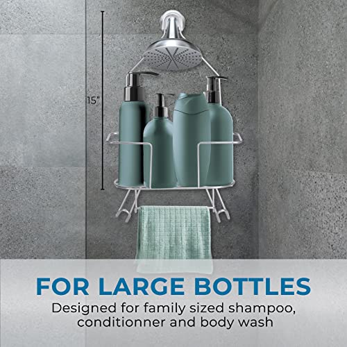 Snapklik.com : Shower Organizer Hanging For Large Bottles Shower Caddy ...