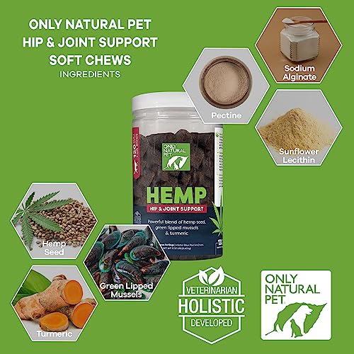 Only Natural Pet Hemp Hip & Joint Support Soft Chews for Dogs, 120 Count - Image 2
