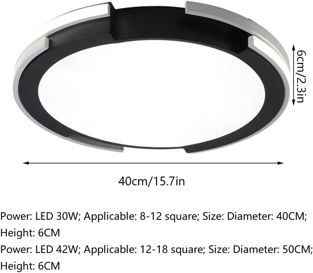Plafonnier LED circulaire 30W dimmable de 40cm avec télécommande pour porche - 3
