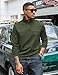 COOFANDY Mens Polo Quarter Zip Sweatshirts Golf Pullover for Men Casual Long Sleeve Polo Shirts Fall Fashion Army Green