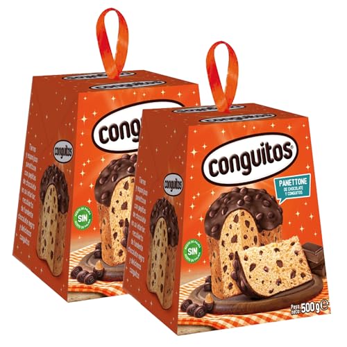 Conguitos Lote de 2 Panettone de Chocolate 500G