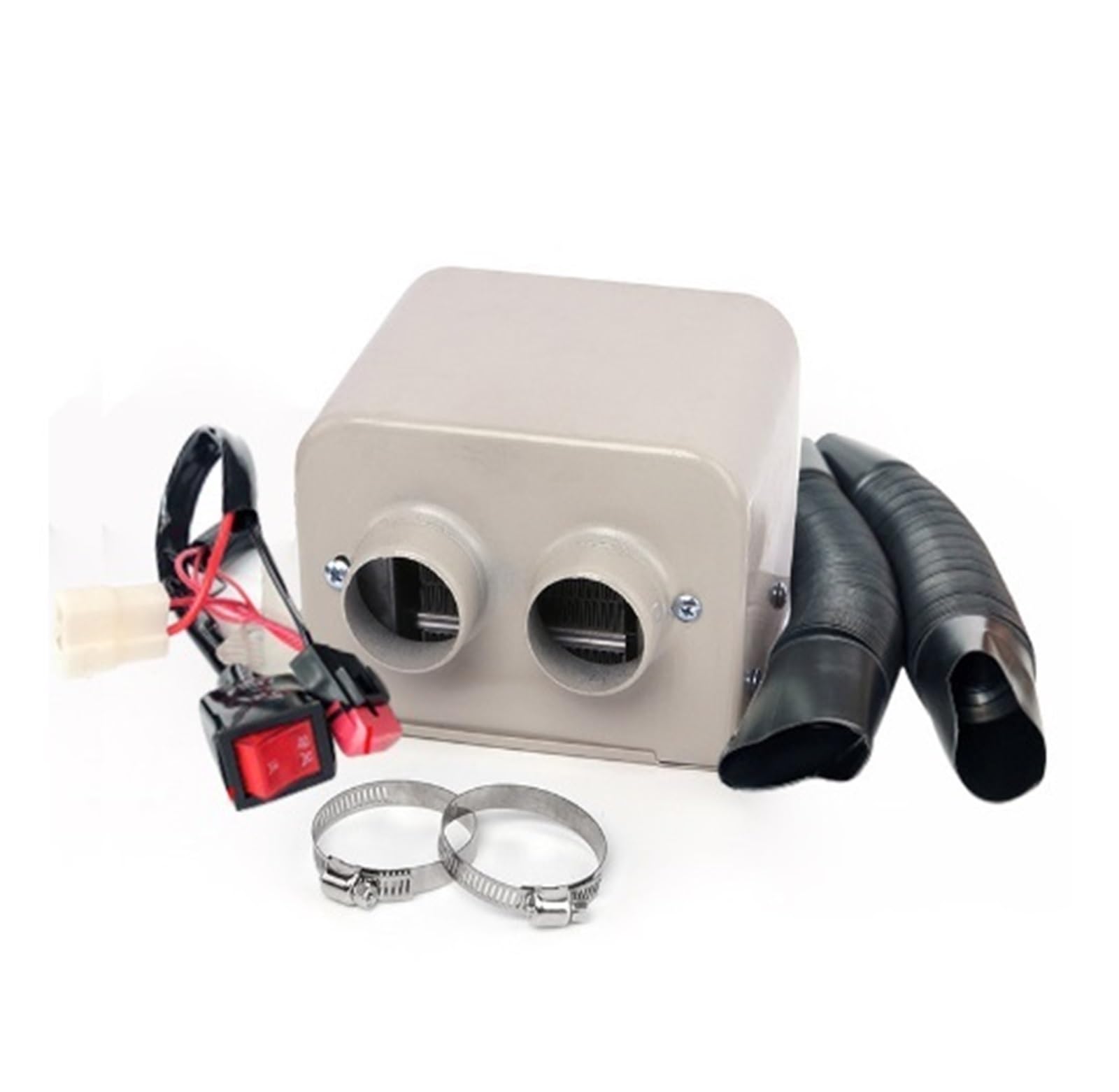 SAHUL Ventilador eléctrico para coche, 12 V-72 V, desempañador de ventana con montaje de 2 agujeros para piezas de automóviles de camión (60 V)