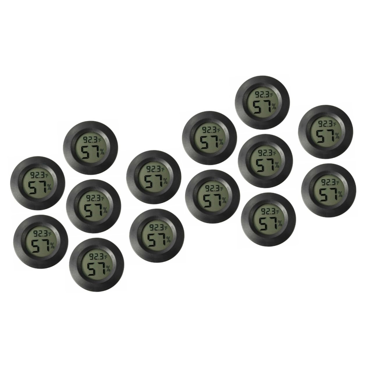 Kisangel 14pièces Thermomètre Hygromètre Numérique Rond Pour Reptiles Et Terrariums Mesure De Température Et Humidité Pour Et Environnements Intérieurs