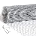 Nueve Deer Hardware Cloth 6ft x 50ft 1/2 Inch Mesh 19 Gauge (100pcs Fence Staples Included), Hot Dip Galvanized After Welding, Wire Mesh Roll Chicken Wire Fencing Welded Cage Wire