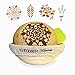 Güden Artisan Bread Kit: 10 inch Banneton Round Blotform Proofing Natural Rattan Basket, Bowl Scraper, Linen Liner, and 4 European Bread Stencils