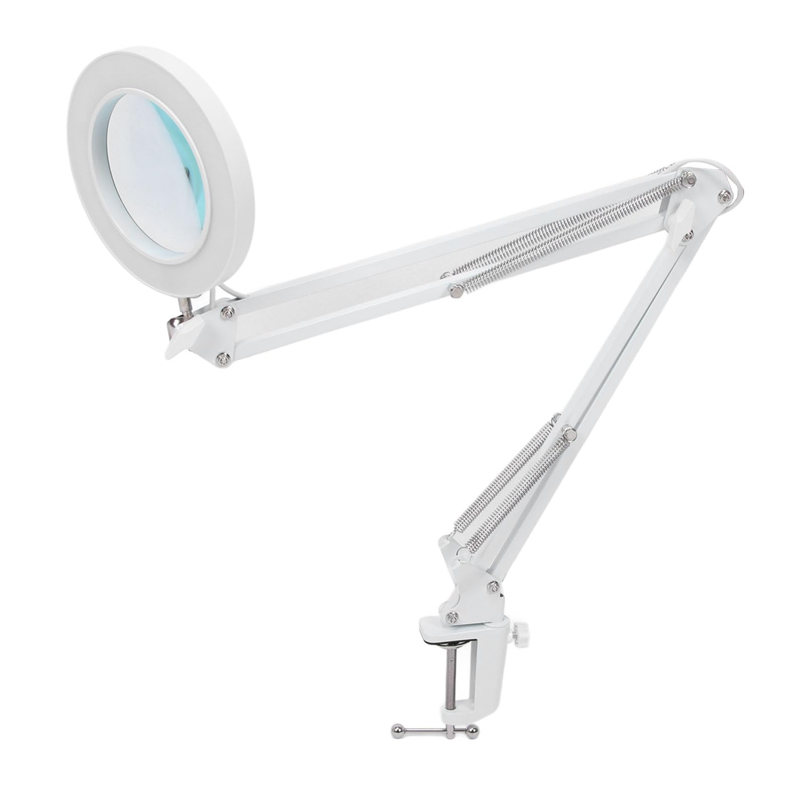 Lampada da Scrivania a LED con Lente D'ingrandimento 5X Illuminazione Gradevole per gli Occhi Luminosità Regolabile Interfaccia USB Morsetto Resistente Regolabile a 360 Gradi 72