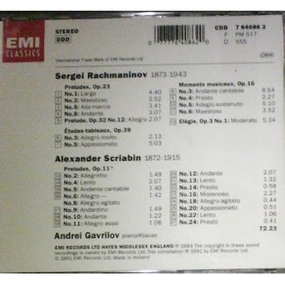 Rachmaninov & Scriabin:Piano Works