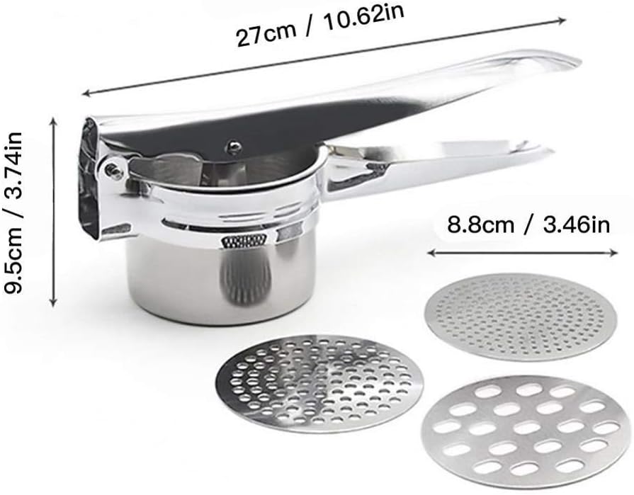 Potato Masher Stainless Steel Fruit Juicer Baby Food Strainer Rice Garlic Press Vegetable with