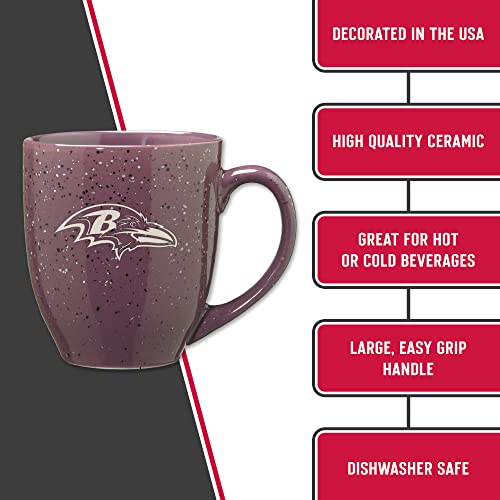 Image of Rico Industries NFL Football 16 oz Team Color Laser Engraved Speckled Ceramic Coffee Mug