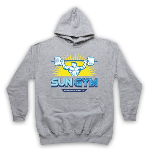 Sweat a capuche imprimé logo Sun Gym Pain Gain style cinéma vintage