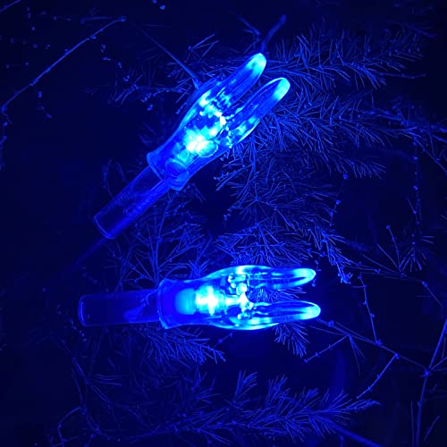 Keaup G/4.2Mm Lighted Nocks For Arrows With .165".204" Inside Diameter 3Pcs With X Bushings,Screwdriver Included (Blue) #TOP4