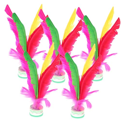 Toddmomy 5Pcs Kick Shuttlecock for Traditional Chinese Leisure Game Fun Indoor Outdoor Exercise for Students Great Present for Birthdays Year