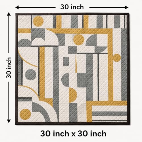 Image of Homerz Premium Reversible Bed Server | 30x30 Inch Quilted Waterproof Fabric | Foldable Dining Mat for Bed, Sofa & Floor Use (Bloom, 30x30)