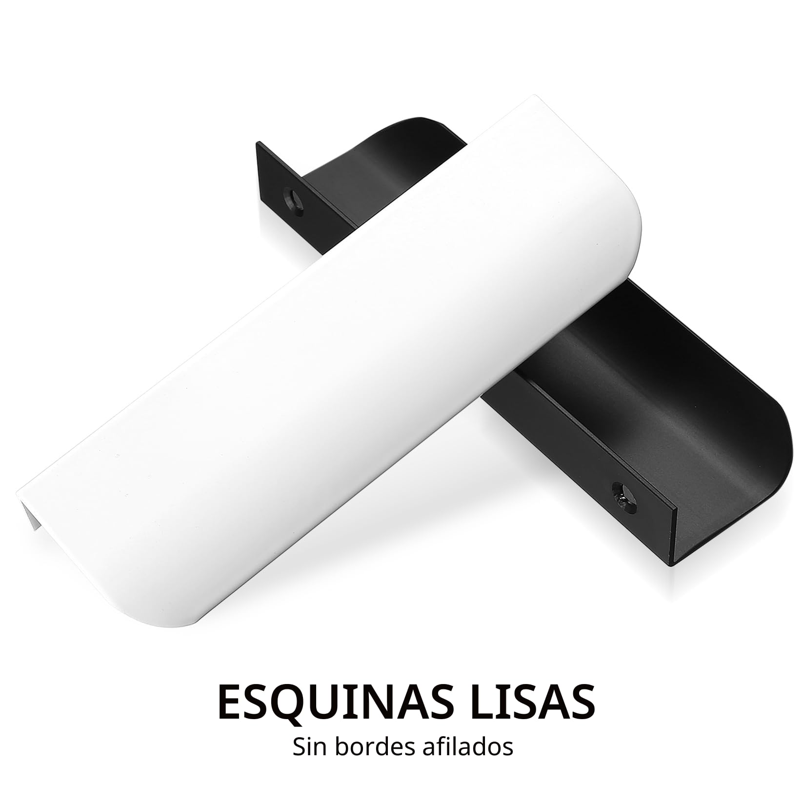 8 Pcs Tiradores Cocina Negros, Tiradores de Puertas para Armarios Dormitorio Cajones Cocina Aparador Muebles, Negros/120mm
