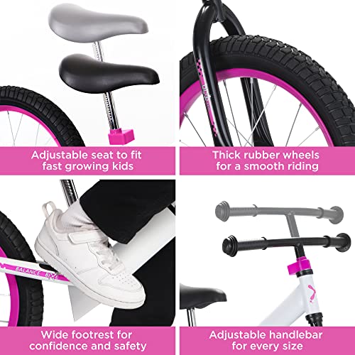 Bixe 16" Pro Balance Bike For Big Kids 5, 6, 7, 8 And 9 Year Old - No Pedal Sport Training Bicycle #TOP2