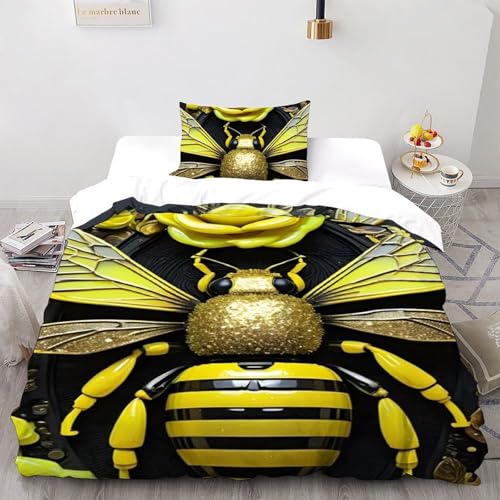 Housse de couette microfibre animaux 3D toucher doux 135x200cm - 2