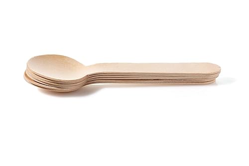 Vista 4 de Perfect Stix Spoon 158-250 cucharas desechables de madera, longitud 6 pulgadas, color verde (Paquete de 250 unidades)