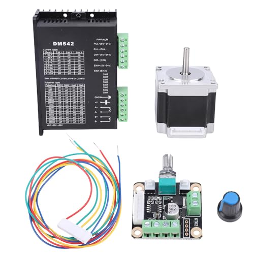 Hyuduo Nema23 Stepper Motor Driver Kit, DM542 Digital Microstep Driver with 126N.cm Holding Torsion 2.8A Current 56mm St