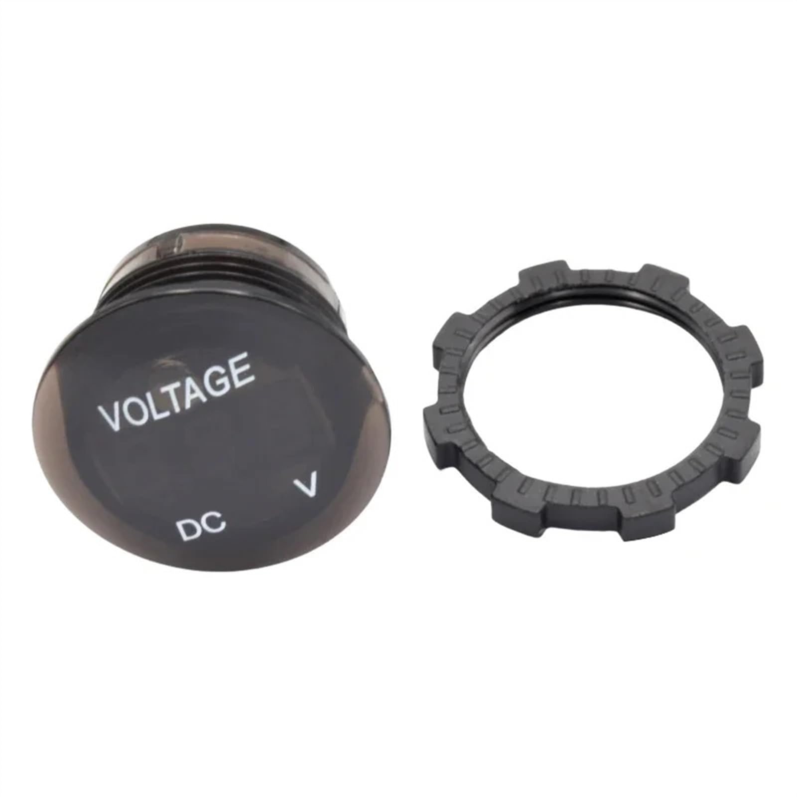 Voltmetro digitale con display a LED, rilevatore di tester di tensione montato su pannello DC 12V 24V (Color : White)