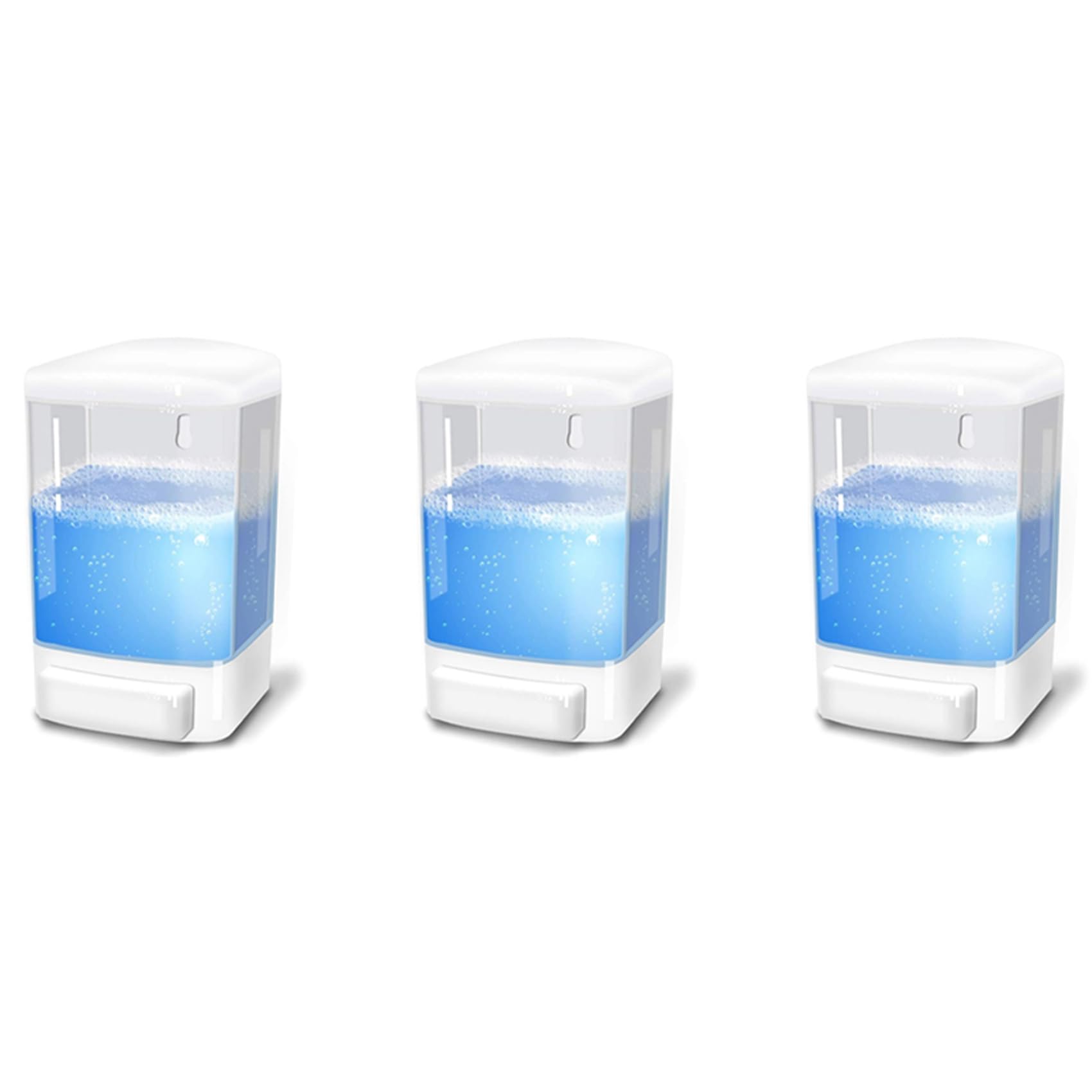 Hndhbfgrt 3X Manual Soap Dispenser 33.8Oz/1000Ml Wall Mount Soap Dispenser Bathroom Commercial Soap Dispenser