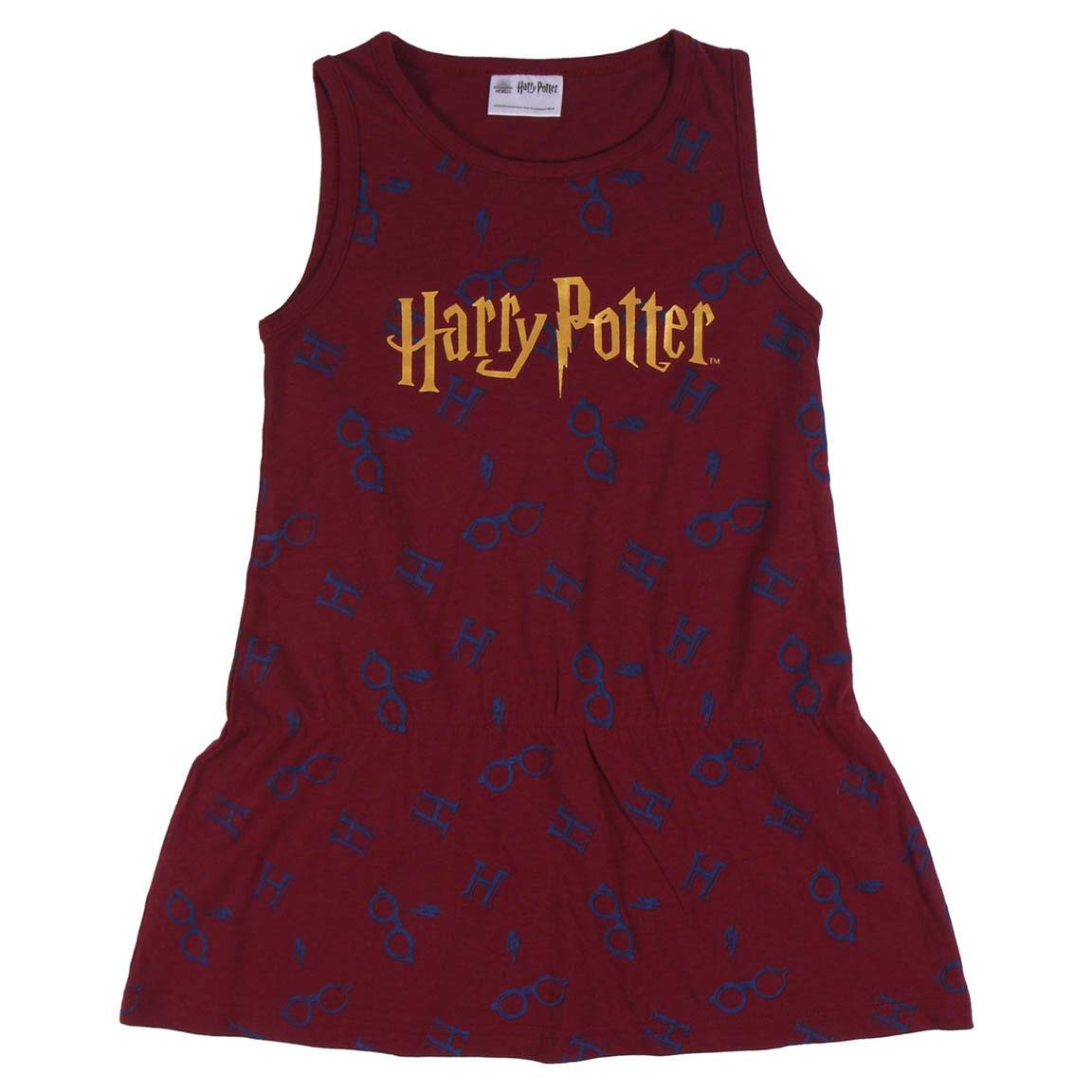 Harry Potter Vestido de Niña, Vestido Manga Corta, Ropa para Niñas, Vestido de Verano, Regalo de Niña, Tallas 8 a 14 Años