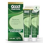 Good Clean Love Restore Moisturizing Vaginal Gel, pH-Balanced Vaginal Moisturizer, Water-Based Feminine Care with Aloe Vera & Lactic Acid, Reduces Dryness, Discomfort & Odor for Women, 2 Oz (4-Pack)