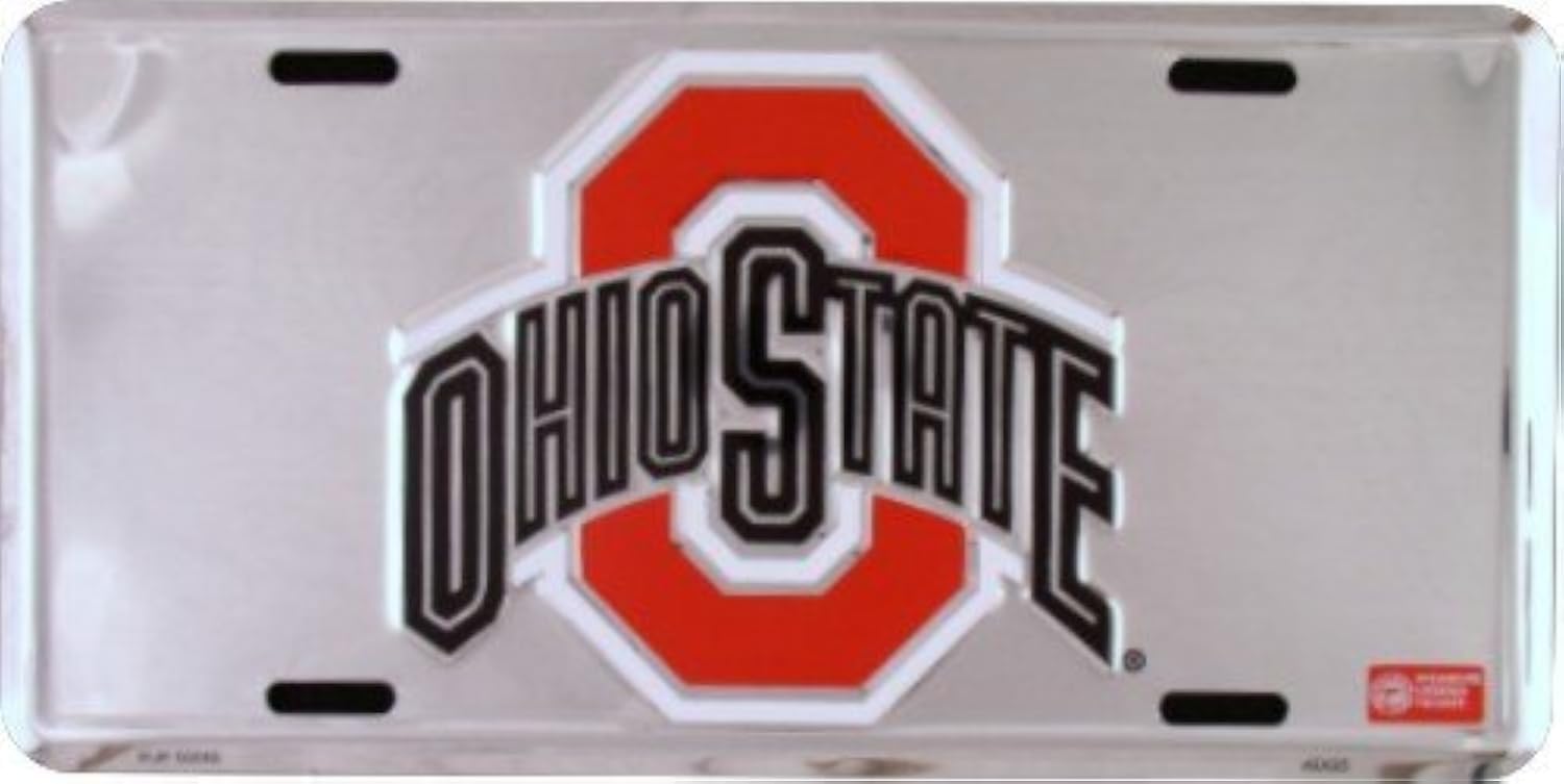 Tag City OHIO STATE BUCKEYES Super Stock Metal License Plate