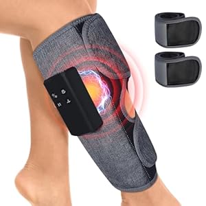 Air Compression Leg Massagers for Circulation and Pain Relief with Heat Cordless Wearable Thigh or Calf Leg Massagers 4 Modes 3 Intensities Relax for Home Office Gym Gift for Men Women Pair