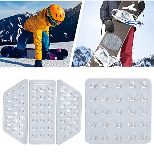 GIONAR 2 Ensembles Snowboard Stomp Pads-3D Clear Anti-Slip Stomp Pad Mat pour Offre Une adhérence supplémentaire pour améliorer Votre expérience de Snowboard Cover