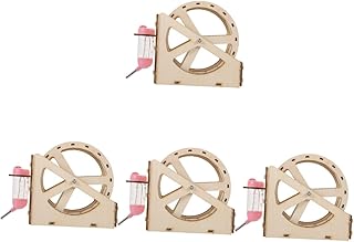 FRCOLOR 4 Conjuntos De Roda De Corrida De Madeira Para Animais De Estimação Roda De Hamster Silenciosa Roda De Exercício Planador Para Animais De Estimação Roda De Exercício De Hamster