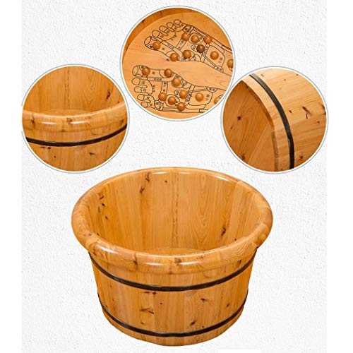 Tina de pies de madera BABYCE para baño y masaje miniatura 5