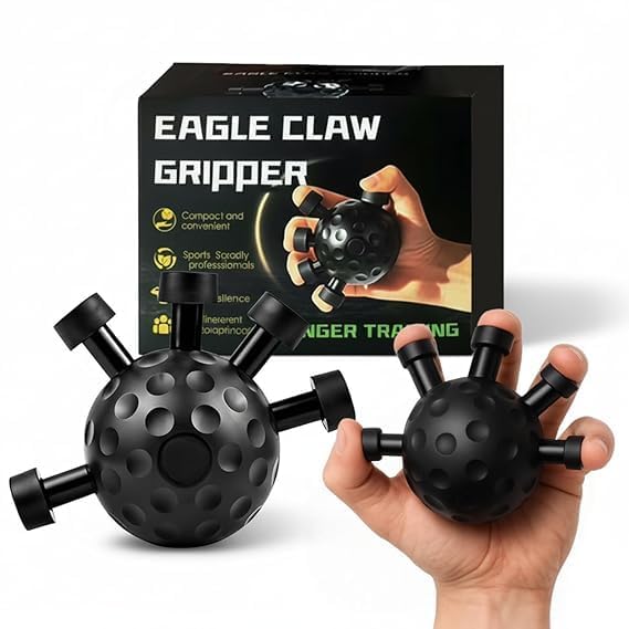 Hand Grip Strengthener Ball,Ultimate Finger Exerciser Strength Trainer Exercise Ball Hand Strengthener Hand Balls Workout Equipment for Men & Women (Black) pack of 1-image-33