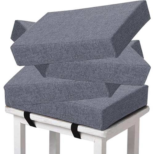 �������[�t�H�[���V�[�g�N�b�V���� 4�p�b�N - ����3�`8cm ����~�ߒ����`�X�c�[���p�b�h �_�C�j���O���o�[�`�F�A�p ���O���\�ȃJ�o�[ 45x45cm ���ɂ̃L�b�`�����K