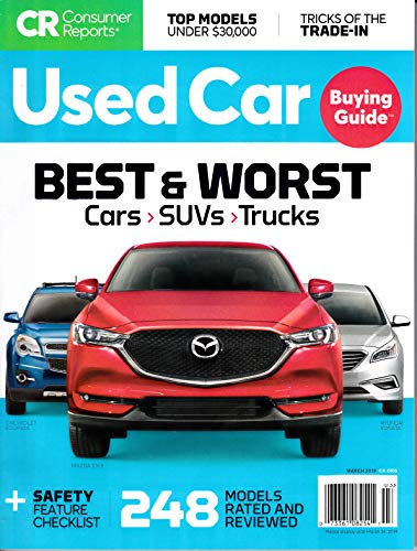 Consumer Reports Used Car Buying Guide Magazine March 2019