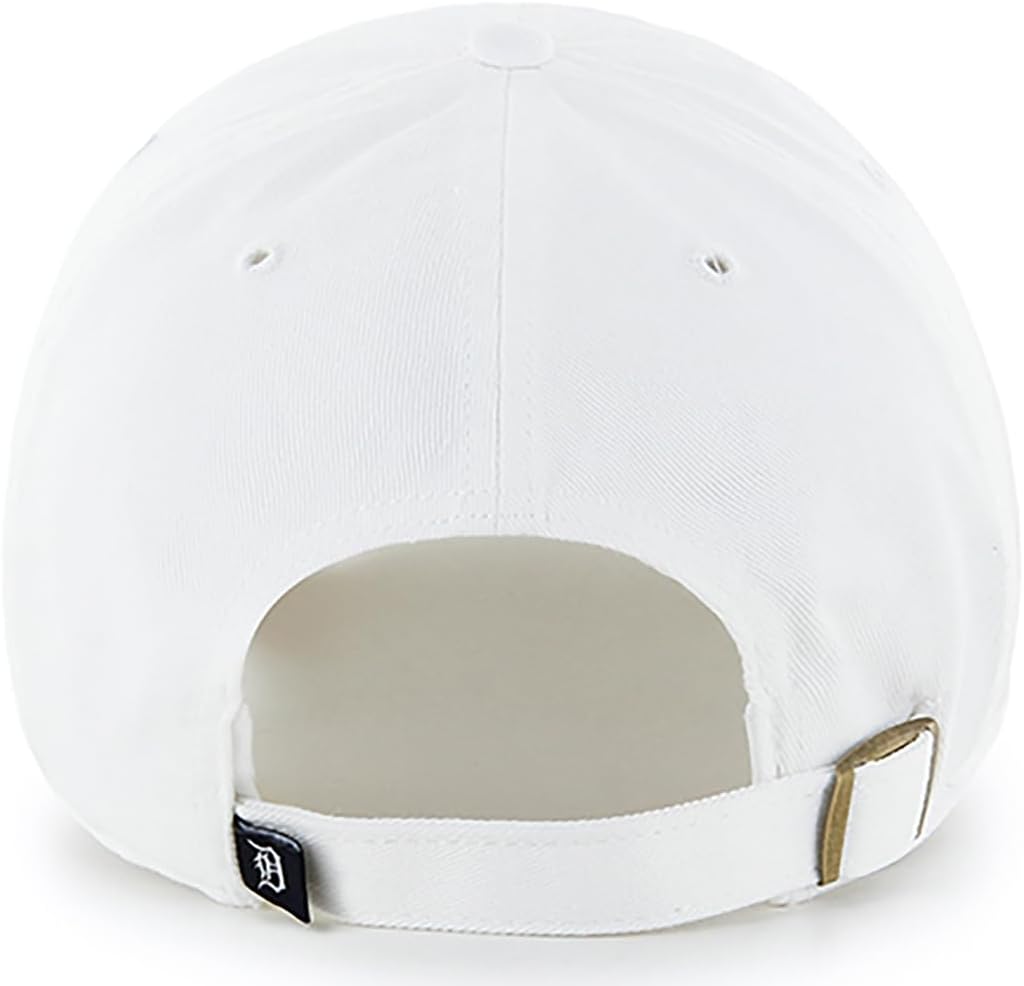 47 MLB White Team Color Primary Logo Clean Up Adjustable Strap Hat Cap, Adult