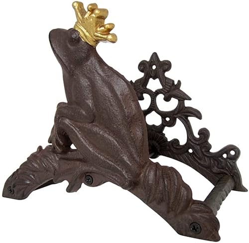 Suporte de mangueira Frog Prince cabide de mangueira de ferro fundido mangueira de fazenda mordomo d