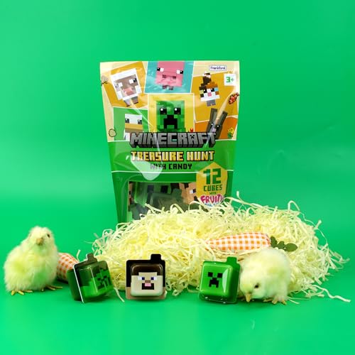 Frankford Minecraft Pre-filled Plastic Egg Easter Basket Stuffers with Fruity Chew Candy, 15 Count - image 2