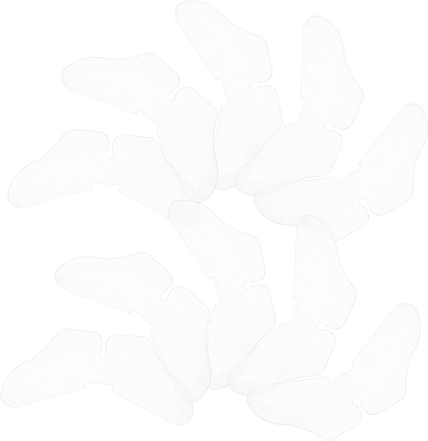 KOMBIUDA 100pcs Butterfly Collar Stays for Men's Dress Shirts Non-Slip Collar Support Fixing Sheets