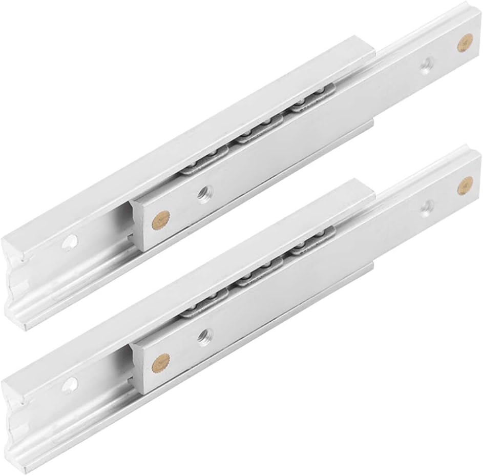 2Pcs Set Mini Aluminum Alloy Drawer Slideway Cabinet Slideway Smooth Durable Slide Rails for Drawers Cabinets Silver 70mm 100mm 140mm 250mm Optional (70mm Long)