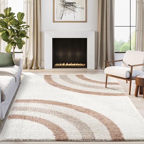 Tapete Abani Lisbon Collection crema y óxido 8'x10'