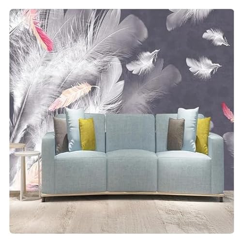 pdghsdkgjh Custom Modern Nordic Minimalist Feather Abstract Photo Wallpaper Backdrop Wall Mural Living Room Bedroom Restaurant Home Decor*150cmx105cm(59.1x41.3inch)