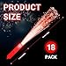 U-MOJOK 18 PCS Red LED Fiber Optic Wands Glow Sticks, Light Up Wands, Fiber Optic Lights Rod, Flashing Wands with 3 Light Modes for Wedding,Halloween,Christmas, Neon Party Favors Supplies