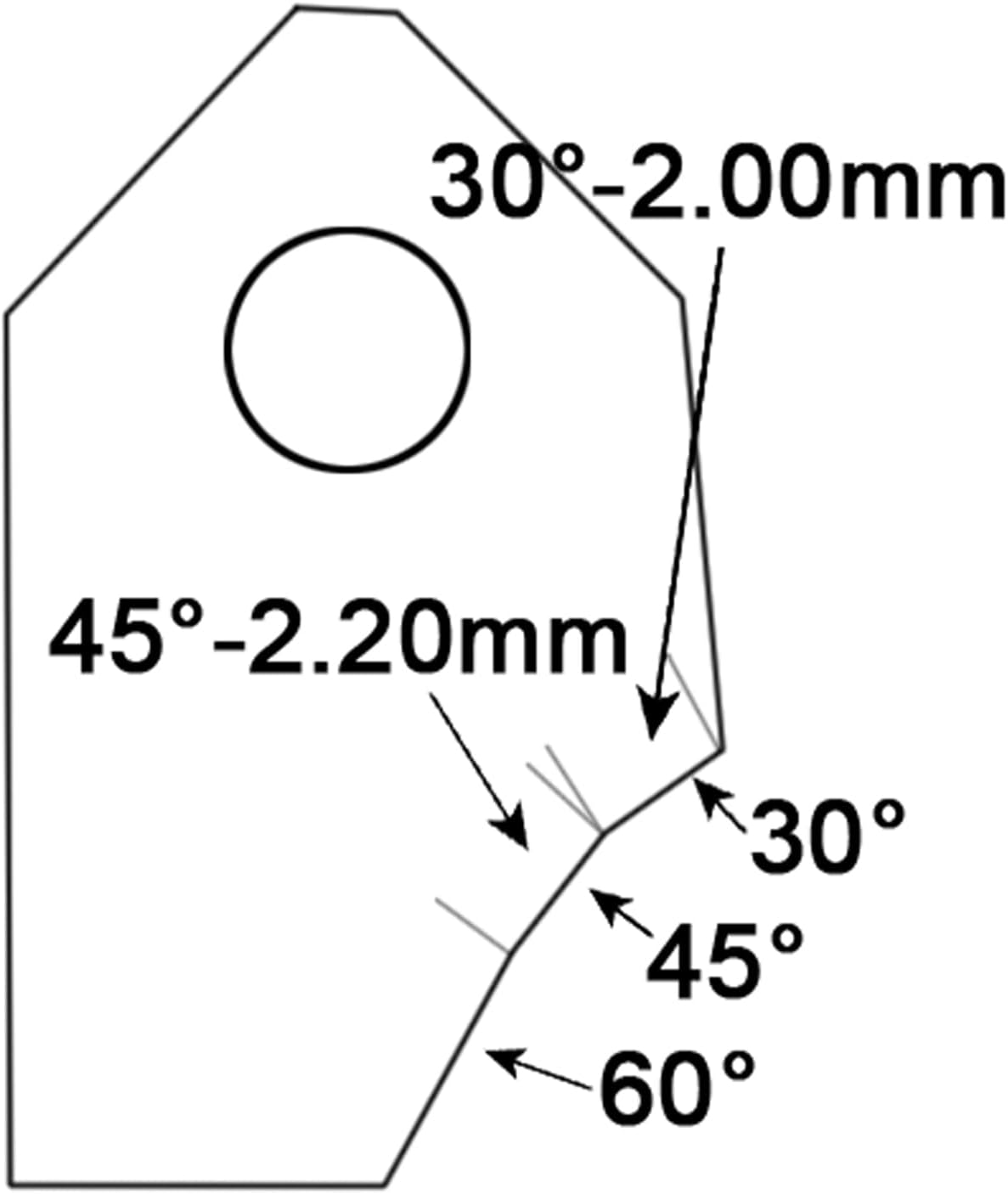 Valve Seat Cutting Carbide Bit Tip,45° Inserts for NEWEN SERDI ROTTLER SUNNEN (1.5mm)