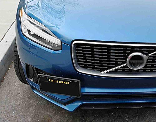Ijdmtoy No Drill Front Bumper Tow Hook License Plate Mounting Bracket Adapter Kit Compatible With 2015-Up 2Nd Gen Volvo Xc90, 2017-Up Xc60 And S90 #TOP5