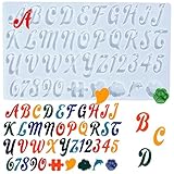 5WYOUKE シリコンモールド アルファベット 穴あけ レジン uvレジン 大文字 数字 シリコン モールド アロマストーン アロマワックス サシェ 石膏 石鹸 キャンドル 樹脂 粘土 型 英字 イニシャル 小さい 数字 イルカ ネコ 肉球 パズル 雲 ハート