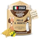Lamina Care - Rimedi Dermatite Cane e Gatto in Polvere con Omega 3, Soluzione Naturale Contro il Prurito Cane, Integratori per Cani con Olio di Pesce per Cani e Gatto per una Pelle e un Manto Sani