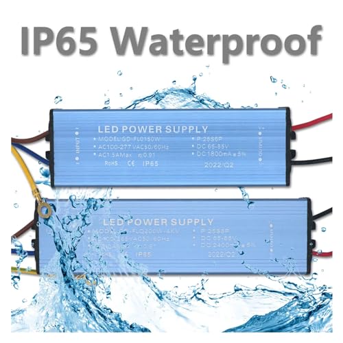 Transformador LED 200W impermeable IP65 con salida estable de 2400mA 6